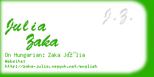 julia zaka business card